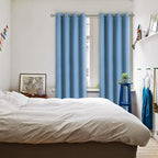 BGment Room Darkening Curtains 95 Inches Long - Grommet Thermal Insulated Drapes Window Treatment Curtains for Bedroom, 2 Panels, 52 x 95 Inch, Sky Blue
