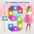 imprsv 3FT Colorful Marquee Letters S, 18 Colors Large Light up Letters Alphabet Sign with Remote, Big Marry Me Sign, Birthday Party Decorations Anniversary Wedding Decoration
