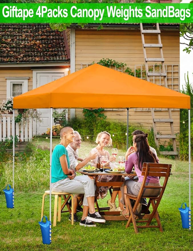 120LBS Extra Large Heavy Duty Canopy Weights Sand Bags for Ez Pop Up Canopy Tent Gazebo Outdoor Instant Sun Shelter Patio Umbrella, Upgraded 5 Magic Sticks,2 Nylon Handles and Storage Bag, 4Pack