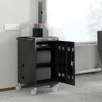 Laptop and Tablet Charging Cart, 35 Unit Device Mobile Charging Station for Chromebook, Tablet, Laptop, with Charging Port Screen Size Up to 16.3", Suitable for Office, Classroom, etc (Black)