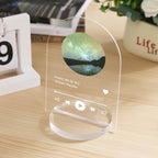 UNIQOOO 4" Clear Acrylic Round Stand | 3mm Slot Wedding Sign Holders, Perfect for Wedding, Table Number, Exhibition, Office, Restaurant, Business, 4 Count