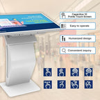 32 inch Touch Screen Kiosk, LCD Screen Self Service Kiosk, K-Style Stand Inquiry Machine, Interactive Display for Mall Navigation/Self-Ordering/Advertising/Retail Store