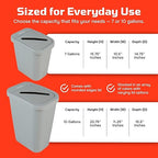 City Box 7 Gallon Paper Recycling Bin with Lid for Residential, Business, and Commercial Recycling - NYC Compliant - Grey