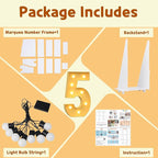 imprsv 3FT Light Up Mosaic Numbers for 15th & 50th Birthdays, Anniversary Party Decor, Pre-Cut Foam Board Kit