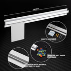 24 Inch Aluminum Ticket Holder Rail with 2 Receipt Stabbers for Restaurant, Kitchen, Bar