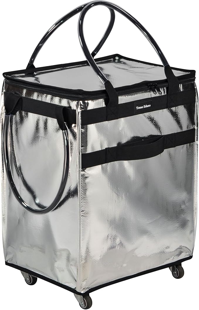 Reusable Grocery Bag On Wheels Large Capacity Shopping Trolley Foldable Rolling Tote Bag with Heavy Duty Handle for Travel