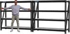 WORKPRO 68" Ultra Wide 4-Tier Metal Garage Shelving Unit, 68"W x 24"D x 65"H, 7200 LBS Capacity, Heavy Duty Storage Utility Rack, Industrial Adjustable Shelves for Shop Warehouse Basement, Pack of 2