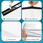 JinRuiKJ Poly Mailers with Handle 14.5x19 Inch 50 Pcs, Easy to Carry Packaging Bags for Small Business, Thank You Shipping Bags with Self Adhesive Strip, Tearproof and Waterproof - White