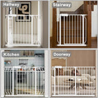 Fairy Baby Extra Wide Baby Gates 53-57.5 inch, Auto Close Child Safety Gates for Stairs Banister Doorways Hallway,Indoor Safety Child Gates for Kids or Pets