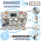 Shopping Cart Cover for Baby Grocery Cart Cover for Baby boy and Baby Girl, High Chair Cover for Baby and Toddler, Baby Registry Gift - Waterproof - Extra Large - Cotton - Double Sided (Ivory)