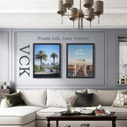 VCK 22x28 Poster Frame Set of 5 - Black, Exclusive Wood Grain Picture Frame - Wall Hanging