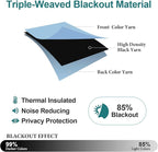 ChrisDowa Grommet Blackout Curtains for Bedroom - Thermal Insulated Room Darkening Curtains for Living Room (1 Panel Set, Sky Blue, 52W x 63L)