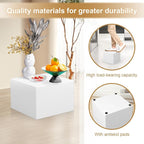 Cube Display Pedestal Stand for Bridal Shop, Square White Display Risers Columns, Party Event Decor Platform Base Showcase for Model Jewelry Clothing Shop Home Exhibition (11.8*11.8*7.87in)