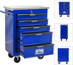 5 Drawer Rolling Tool Chest with Locker, 22.2" D Metal Movable Lockable Tool Cart Box Multi-Functional Hardware Storage Cabinet Box for Warehouse Basement Home Pantry Garage