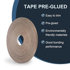 PATIKIL Walnut Edge Banding, 1/2 Inch x 250 ft Wood Veneer Tape Pre-glued Flexible Plywood Edge Banding with Hot Melt Adhesive for Furniture Restoration