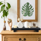 Black Bathroom Counter Tray Organizer Wood Risers Stand Kitchen Sink Trays Dish Soap Dispenser Holder for Countertop Modern Wooden Pedestal Display Farmhouse Bathroom Decor Accessories Vanity Tray