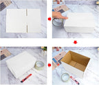 Calenzana 6x6x6 Inches Shipping Boxes Set of 25, White Corrugated Cardboard Box for Packing Mailing Small Business