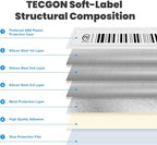 5000 Pieces of 58 kHz Acousto-Magnetic (AM) Security Tag Labels, Compatible with 58 kHz EAS Systems. Features Simulated Barcodes