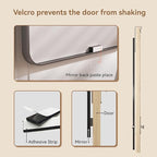 Hasipu Door Mirror Full Length, 47.2 x 15.7 Inch Full Body Wall Mirror Over The Door Hanging Mirror for Bedroom, Living Room, Cloakroom（White）