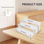 Acrylic Display Risers 2 Sets 3 Tier Cupcake Stand for Dessert Jewelry Pop Figures Shelves Retail Shoe Showcase (White)
