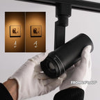 mirrea 5-Color Zoomable LED Track Lighting Heads H-Type Dimmable, 13.5W Black Ceiling Fixtures for Kitchen, Modern Accent Light, 2700-5000K Adjustable, Beam Angle 24°-60°, CRI90+, Pack of 6