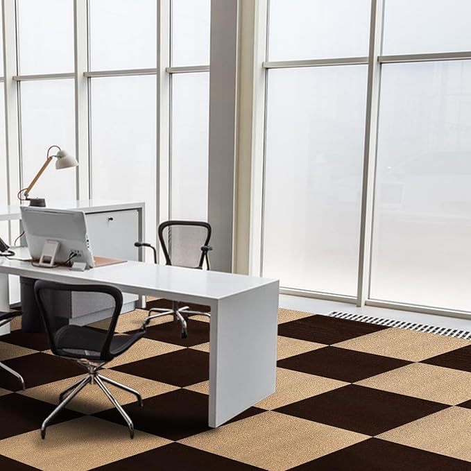 Peel and Stick Carpet Squares 24" x 24", Self Adhesive Non-Slip Carpet Tiles, Peel and Stick Soft Padded Carpet Tiles for Kitchen Bedrooms Indoor Outdoor(20 Tiles/80 sq ft)