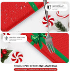 Christmas Poly Bubble Mailers | #0 Cushion Mailer, 6"x10" | Self Seal | Holiday Themed, Red Green Gift Packaging Envelope | Xmas Padded Envelopes | Shipping Bags Mailing Envelopes | 100 pack Bulk