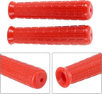 2Pcs Wheelbarrow Rubber Handles Replacement, Anti-slip Handle Grip Covers Weatherproof Handles Non-Slip Round Tubes for Garden Carts(114x12mm Red)