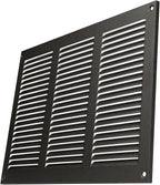 Repa Market 12x8 Inch Air Vent Cover/Anthracite Galvanized Steel Louvered Grill Cover with Mesh Screen/Wall or Ceiling Vent/Durable Flush Mount HVAC Register for Indoor and Outdoor Ventilation