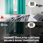 BGment Room Darkening Curtains 108 Inches Long - Grommet Thermal Insulated Drapes Window Treatment Curtains for Bedroom, 2 Panels, 52 x 108 Inch, Teal