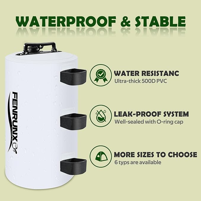 Canopy Water Weight Bag,176 LBS Gazebo Tent Water Weights Set of 8 Leg Weights for Carport, Pop Up Canopy,Tent,Gazebo,White