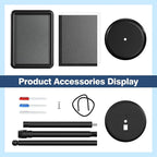 Sign Stand Sign Holder Stand Sign Stands for Display 8.5 x 11 Inches Pedestal Sign Holder 360° Rotation Adjustable Signage Stand for Business Exhibition, Restaurant, Supermarket (Black)