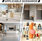Sign Holder Floor Display Stand: 8.5 x 11 inch Adjustable Standing Signage Stand with Snap Frame for Malls Schools Restaurants (Black, 8.5 x 11" (1 PACK))