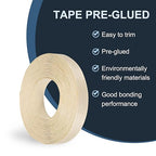 PATIKIL Birch Edge Banding, 1 in x 49.2 ft Wood Veneer Tape, Pre-glued Flexible