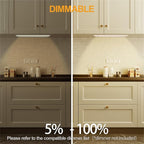 Ansen 3Packs of Under Cabinet Lights for Kitchen, 18in 15W 998LM, Dimmable Hardwire Led Light for Closet, CRI>92, R9>90, 3 Color Temperature, 3000K/4000K/5000K(Warm White, Cool White, Daylight)