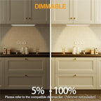 Ansen 2Packs of Under Cabinet Lighting Hardwired, 12in 10W 666LM Dimmable Led Light for Kitchen/Closet, CRI 92+, R9 90+, 3 Color Temperature, 3000K/4000K/5000K(Warm White, Cool White, Daylight)