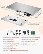 VEVOR 1100Lbs x 0.2Lbs Digital Livestock Scale Large Pet Vet Scale Stainless Steel Platform Electronic Postal Shipping Scale Heavy Duty Large Dog Hog Sheep Goat Pig Sheep Scal