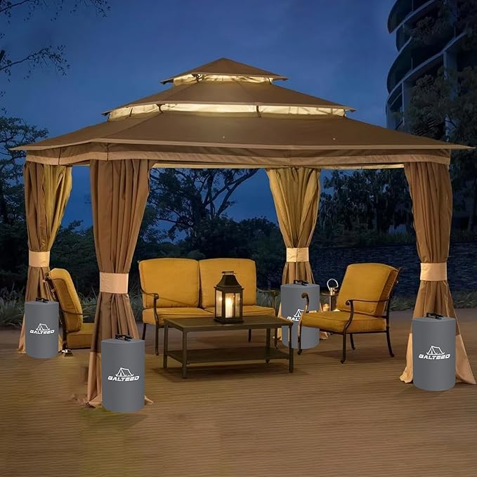 Canopy Water Weight Bag,440LBS Water Tent Weights Set of 8 Leg Weights for Pop Up Canopy,Canopies,Tent,Gazebo,Gray