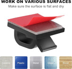 60 PCS Adhesive Cable Clips, Upgraded Wall Wire Clips for Cable Management, Strong Cord Clips Wire Holders for The Wall, Under Desk, Christmas Lights, Car, Dash Cam, Ethernet, Electric Wires Small