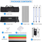 Photo Studio Light Box Photography 32"x32" with 210 LEDs and 6 Colors Backdrops for Product Photography, Foldable Picture Box with Adjustable Brightness 6000-6500K