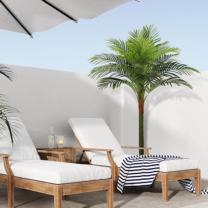Palm Tree Artificial Tropical Plant 6FT Tall Faux Plants Indoor Fake Floor Plants Decorative Palm Tree House Large Office Plant Artificial Palm Trees for Home Decor…