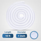 Nilight Cable Sleeve,25ft-1inch Cord Management Sleeves, Braided Sleeving, Split Self Wrapping Wire Loom for Computer Electrical Automotive Harness Protector Organizer, White