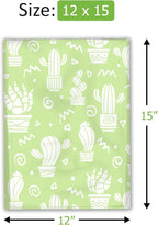 12x15 (50) Green Cactus Designer Poly Mailers Waterproof Self Sealing Tear Resistant Polymailers Shipping Envelopes Premium Printed Bags For Small Businesses