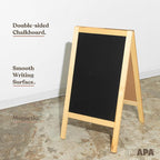 Ilyapa Wooden A-Frame Sign with Eraser & Chalk - 40 x 20 Inches Magnetic Sidewalk Chalkboard – DIY Menu Display for Restaurant, Business Or Wedding