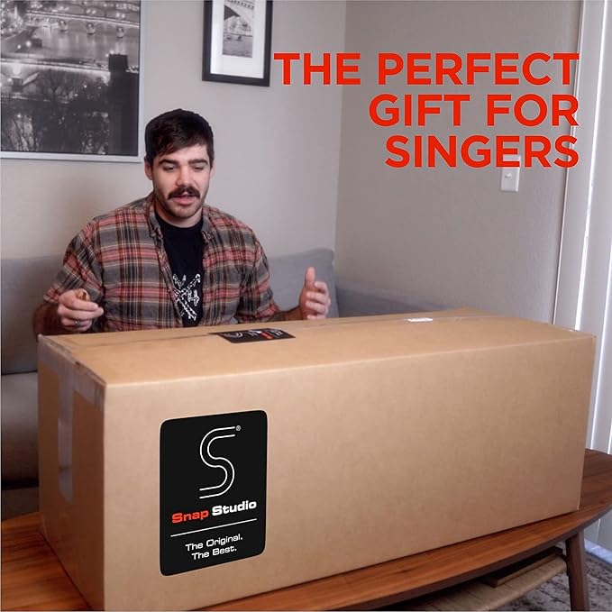 'Snap Studio' Portable Recording Booth | '#1 Vocal Booth' Rolling Stone | Record Crisp, Dry, Echo-Free Vocals at Home or On-The-Road | The Original & Best Studio Booth, Trusted By Singers & Voiceover