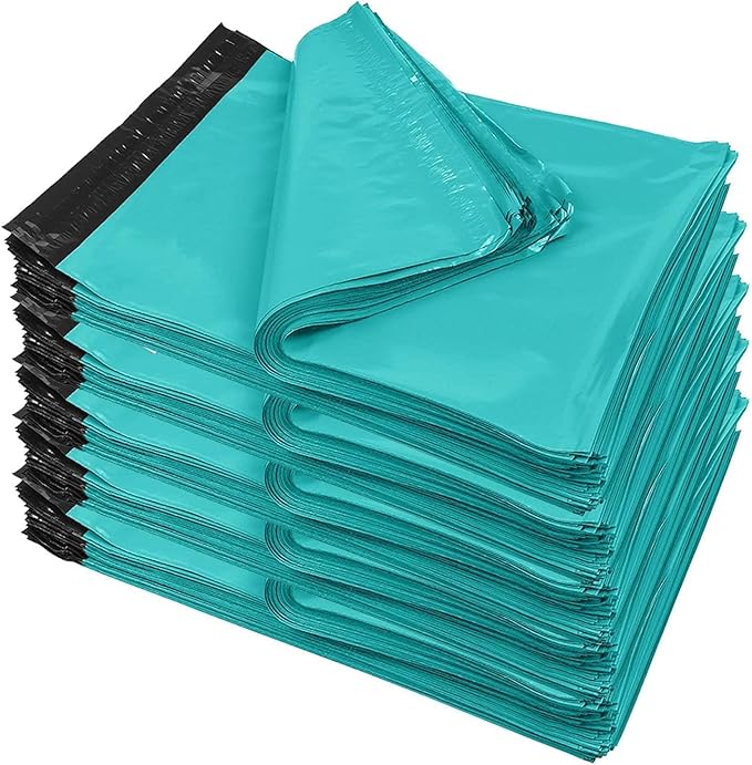 iMBAPrice 500-Pack Teal Poly Mailers 10x13 Inch #4 Color Poly Mailing Envelopes Bags, Self Seal Adhesive Waterproof and Tear Proof (Total 500 Bags)
