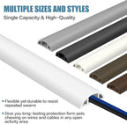 Floor Cord Covers for Wires 20FT Cable Hider Wire Coverr Self Adhesive Cord Hider Floor for Offices, Homes, Workshops, Warehouses Cable Cavity 0.47" W x 0.27" H