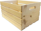Wilson Large Wooden Pine Crate for Storage and Decoration at Home, Office, Kitchen, Bedroom, and Retail (12.5"x9.625"x17.875") (Set of 12)