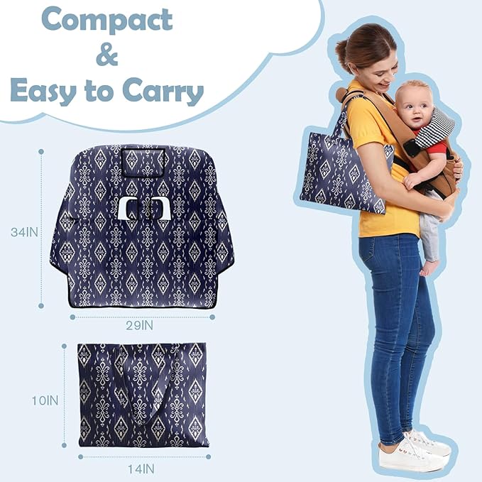 Shopping Cart Cover for Baby Girl Boy 2-in-1 High Chair Water Resistant High Chair Cover w/Phone Pouch Pocket Gender Neutral Cart Cover for Zebra Texture Babies Padded Grocery Cart Cover for Baby