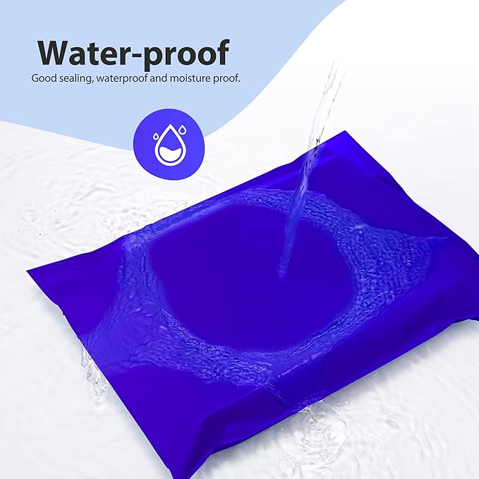 Fuxury 500 Pcs Poly Mailers 14.5x19 Inch, Bulk Shipping Bags for Clothing, Strong Adhesive Shipping Envelopes for Small Business Suppliers,Waterproof Mailers Poly Bags Mailing Envelopes Blue